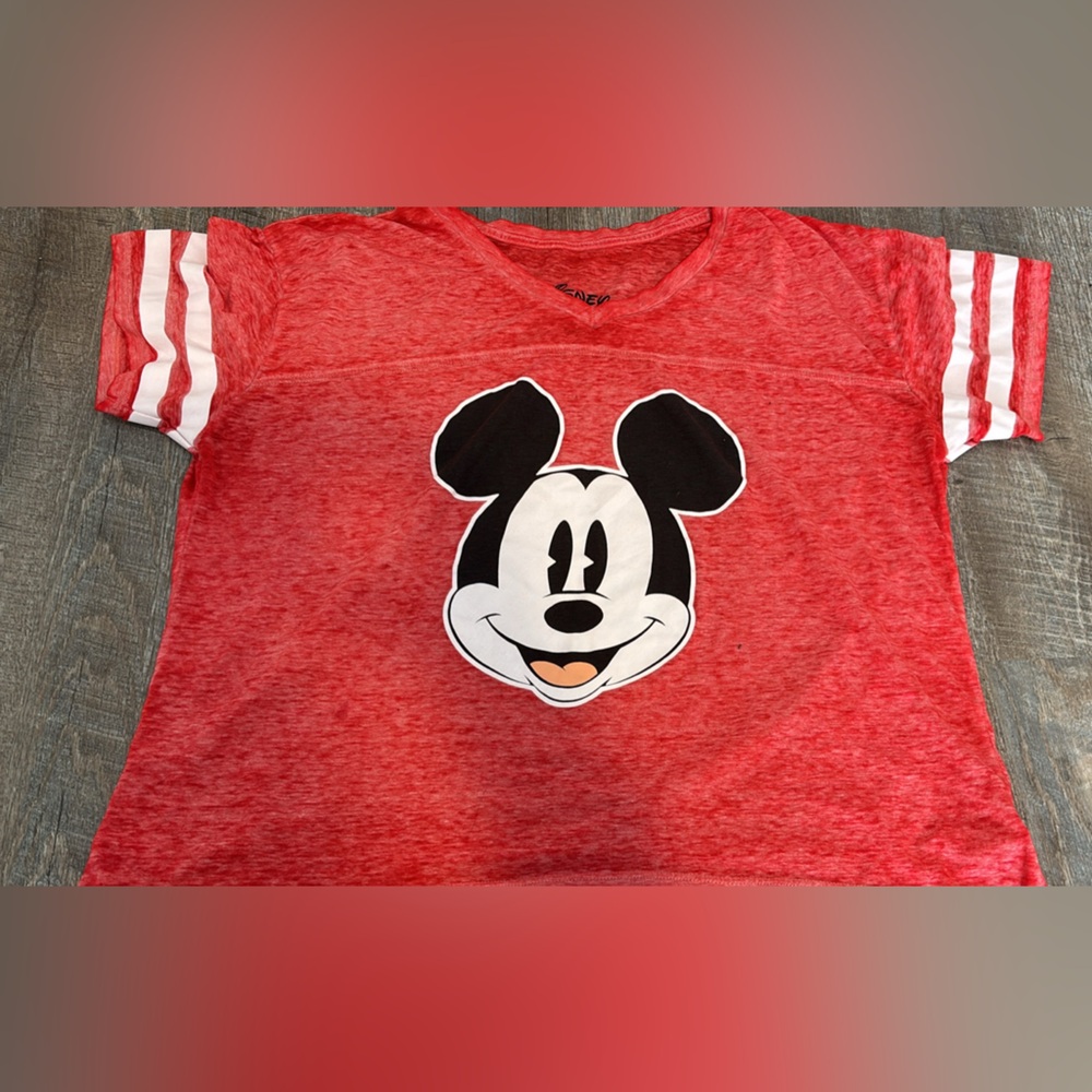 Disney Red Mickey Mouse Graphic Tee